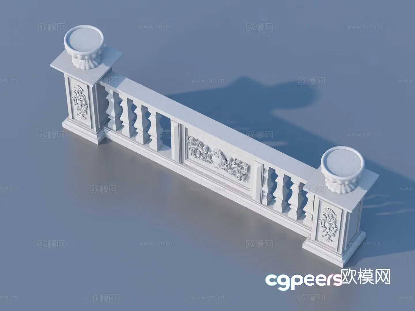 Fence Guardrail Railing 3d Model