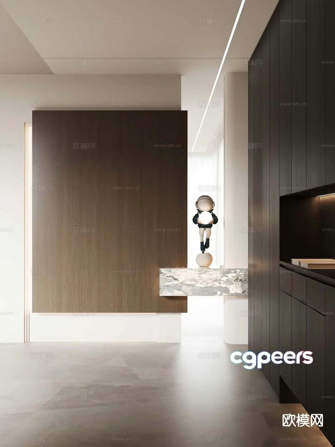 Modern entrance aisle 3D model