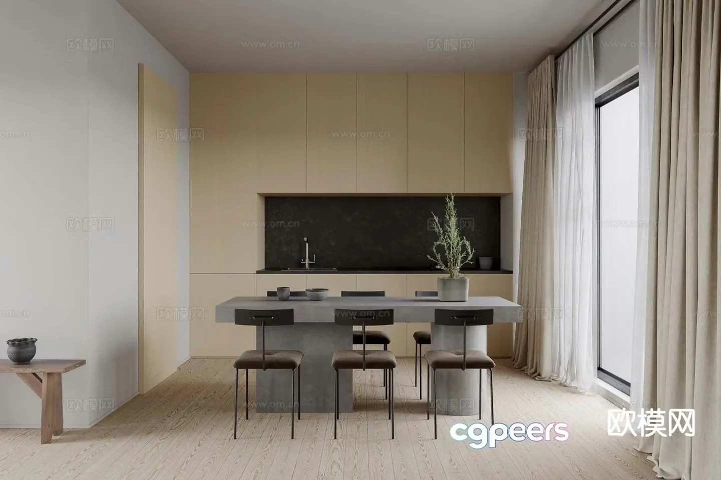 Modern restaurant 3d model
