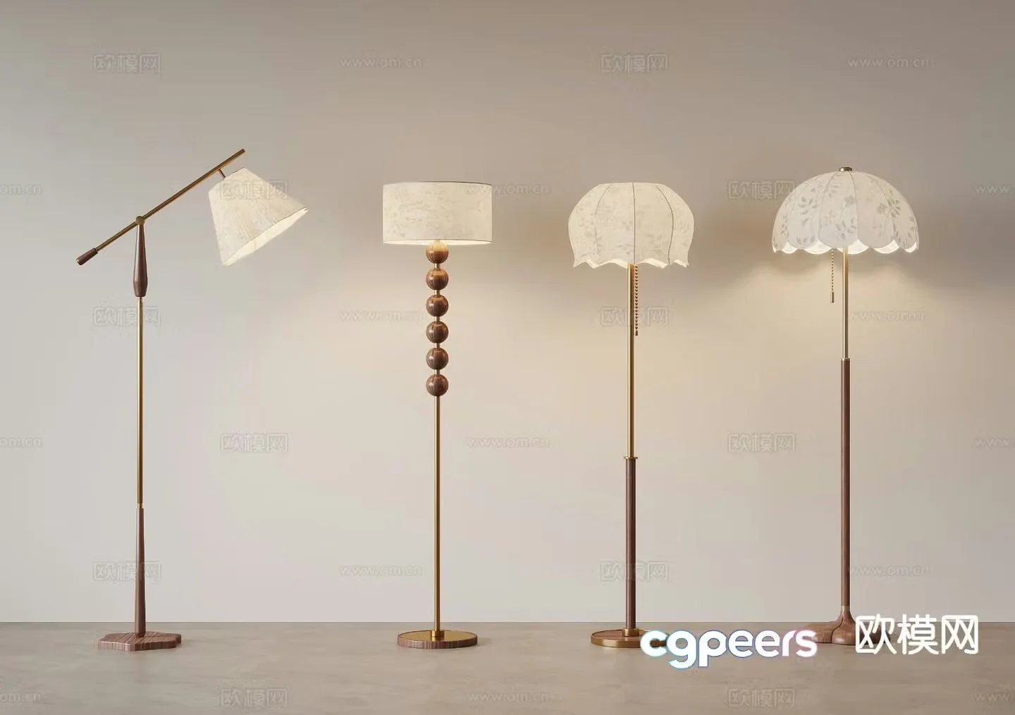 French floor lamp art lamp 3d model