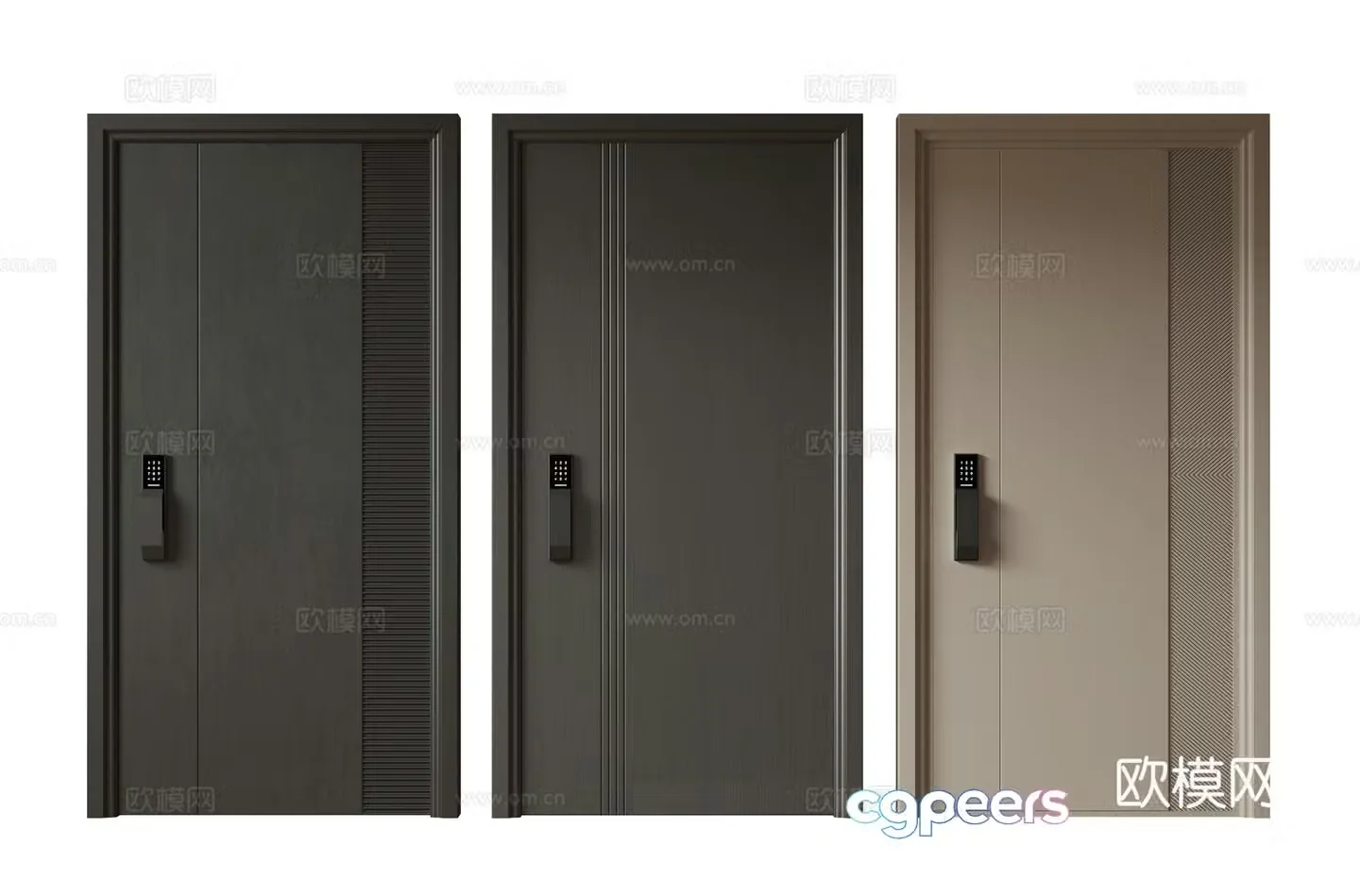 Modern minimalist entrance door medieval security door single opening door mother and child door main door password door 3D model