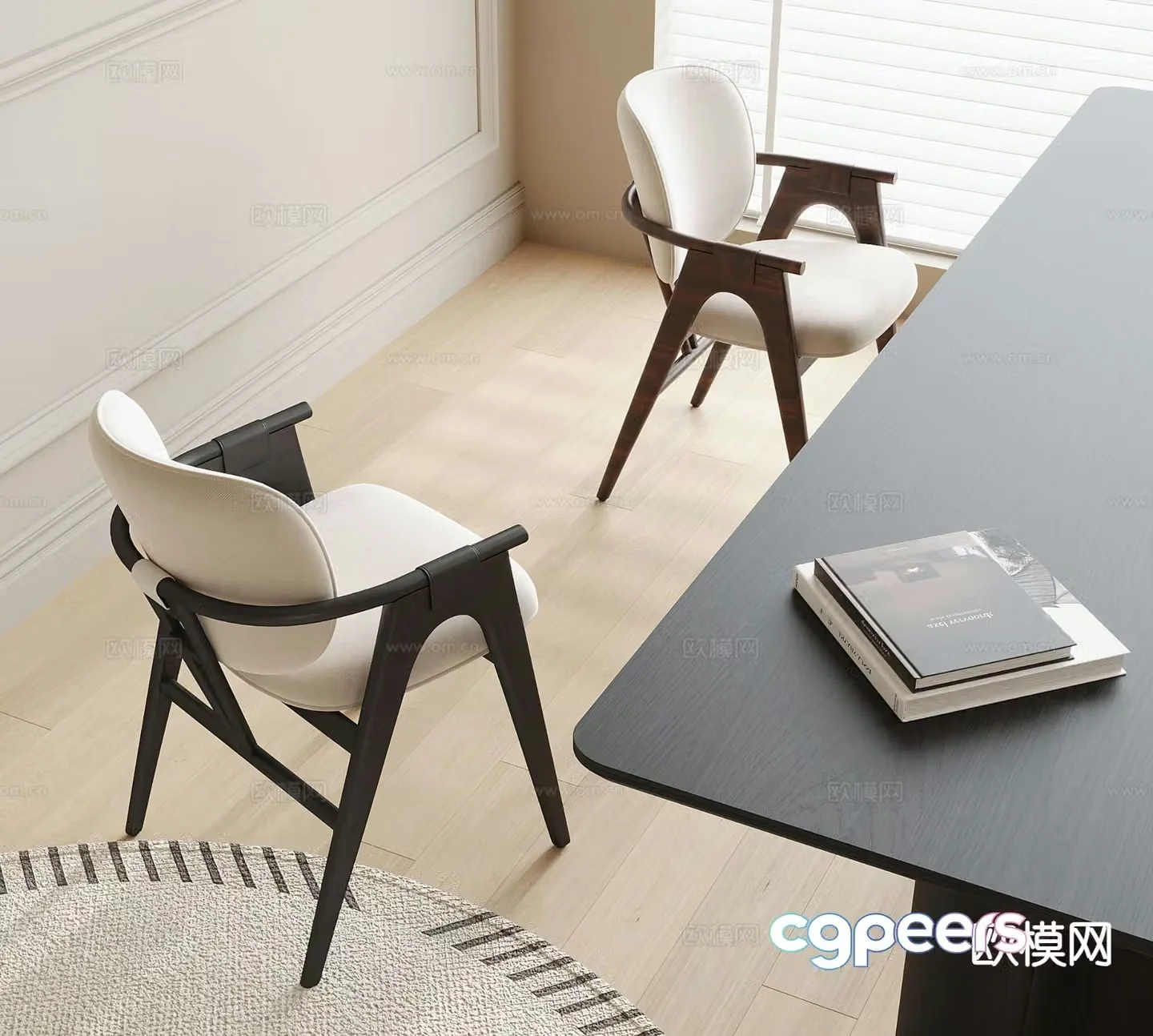 Wabi-sabi chair dining chair 3d model