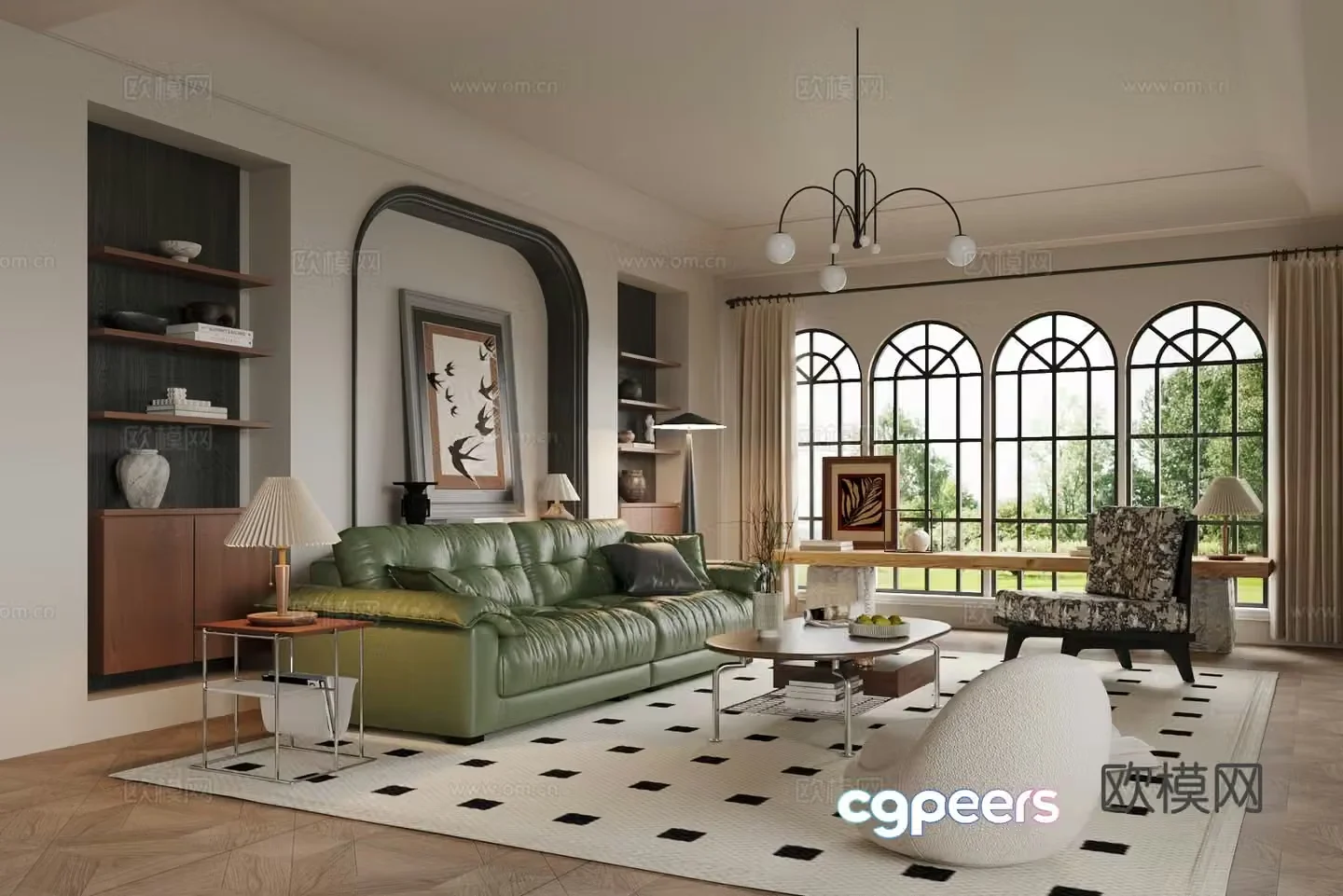 French living room 3d model