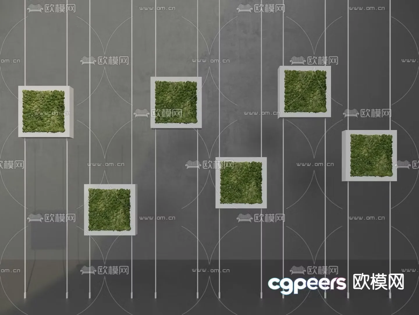 Plant wall landscape modeling 3d model