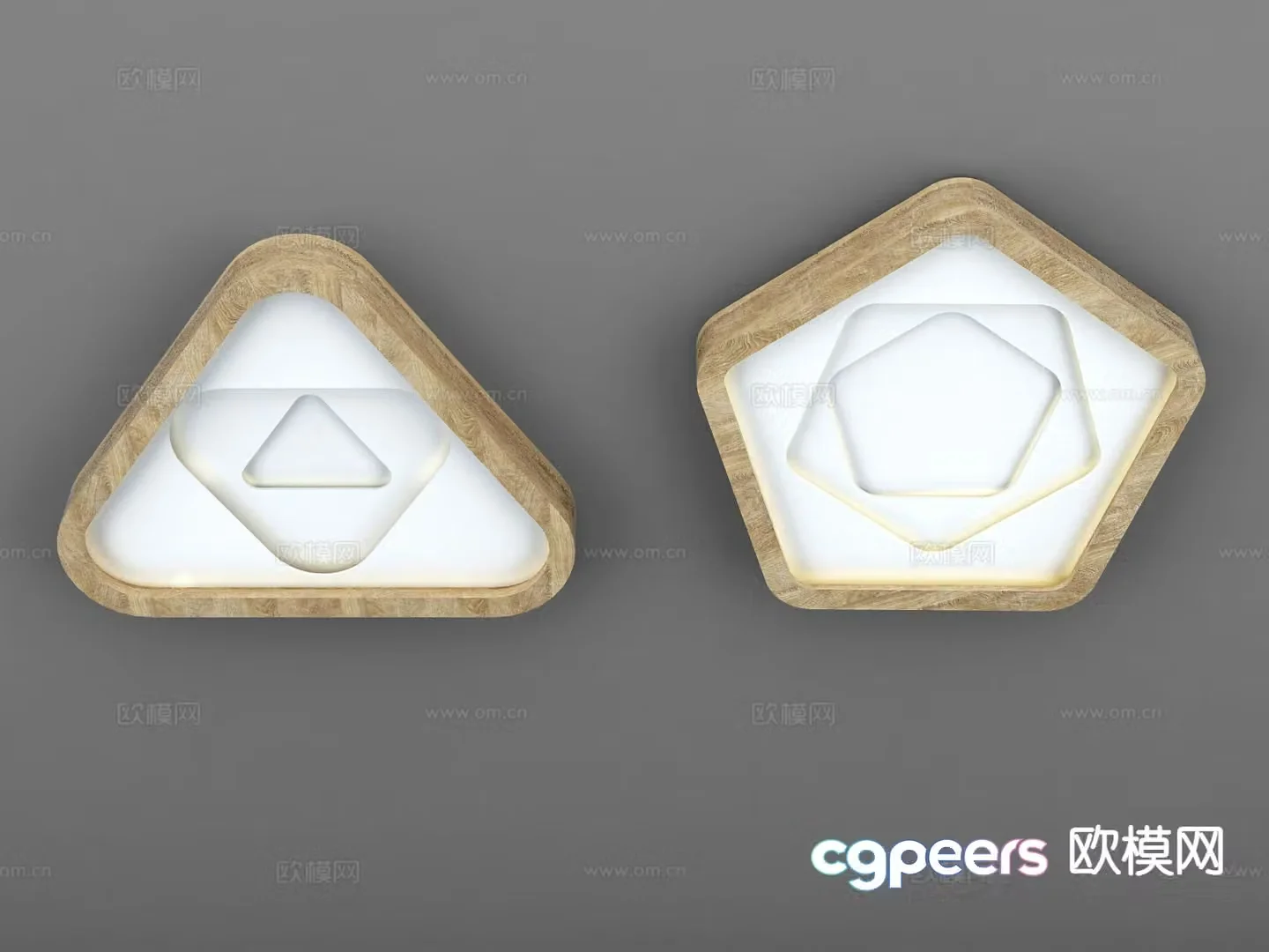 New Chinese style wooden ceiling lamp 3d model