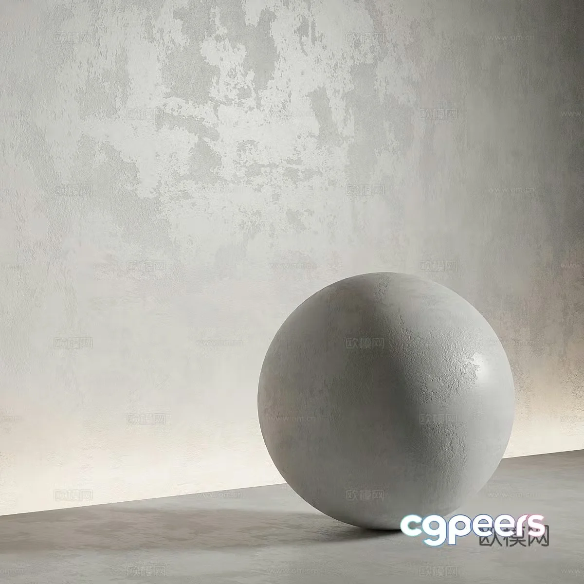 Cement wall Concrete wall Paint 3D model