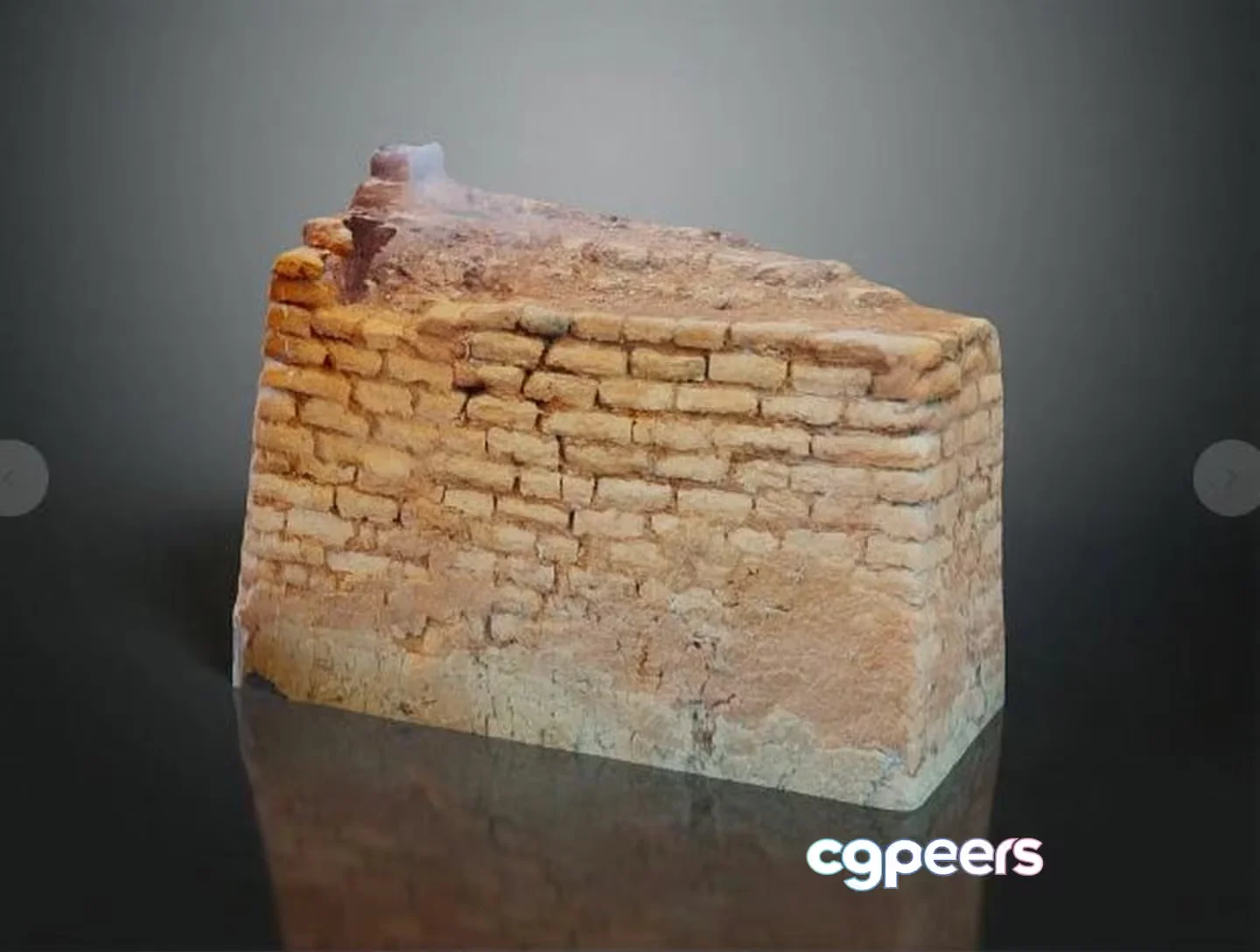 Ancient Clay Tablet 3D Model – 17333 – VRAY Render
