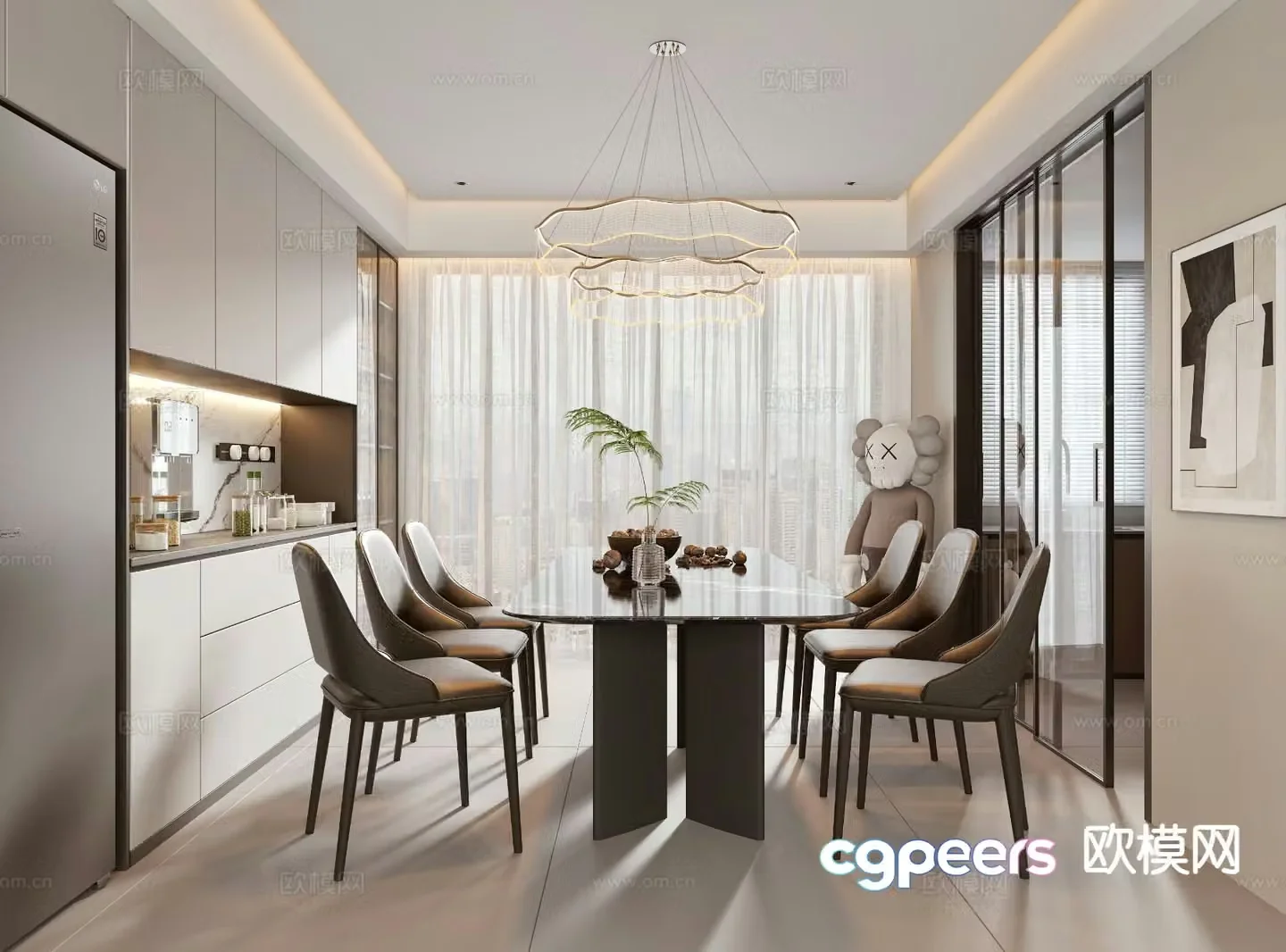 Modern restaurant 3d model