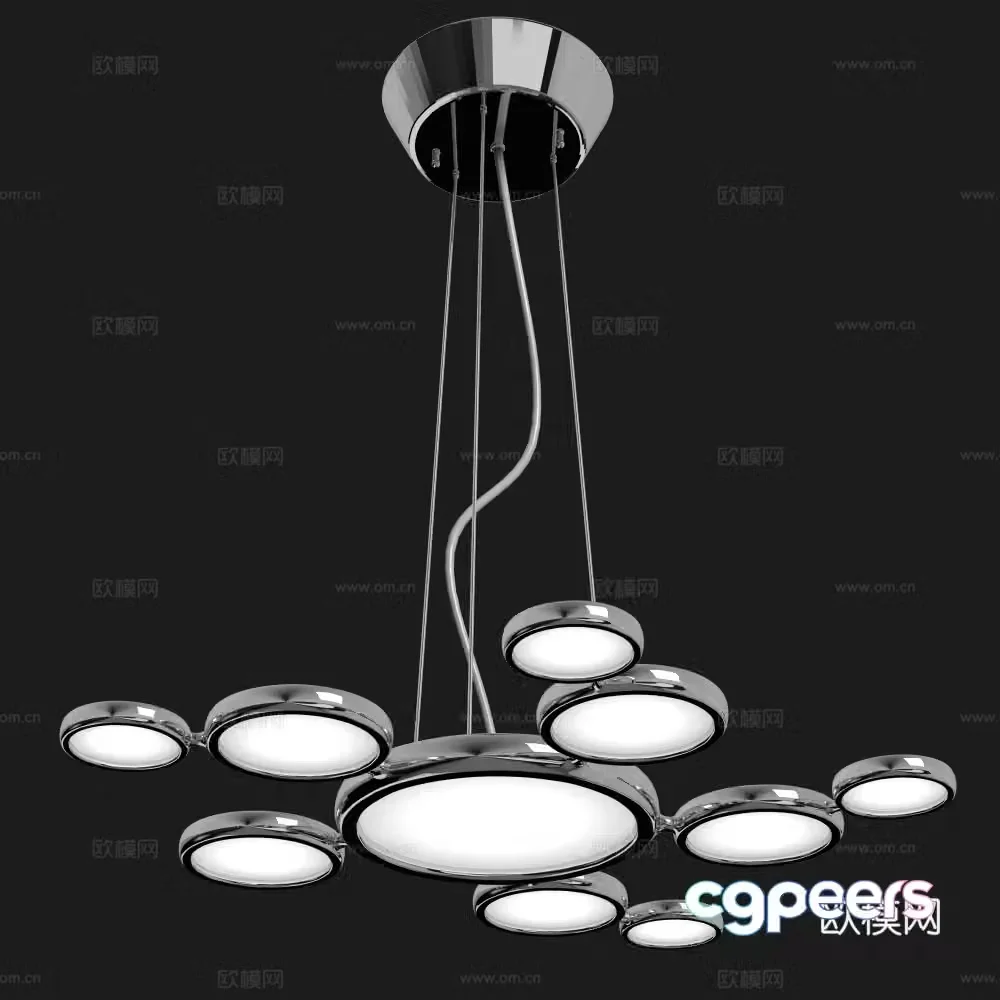 Modern Chandeliers Creative Chandeliers Ring Chandeliers 3D Model