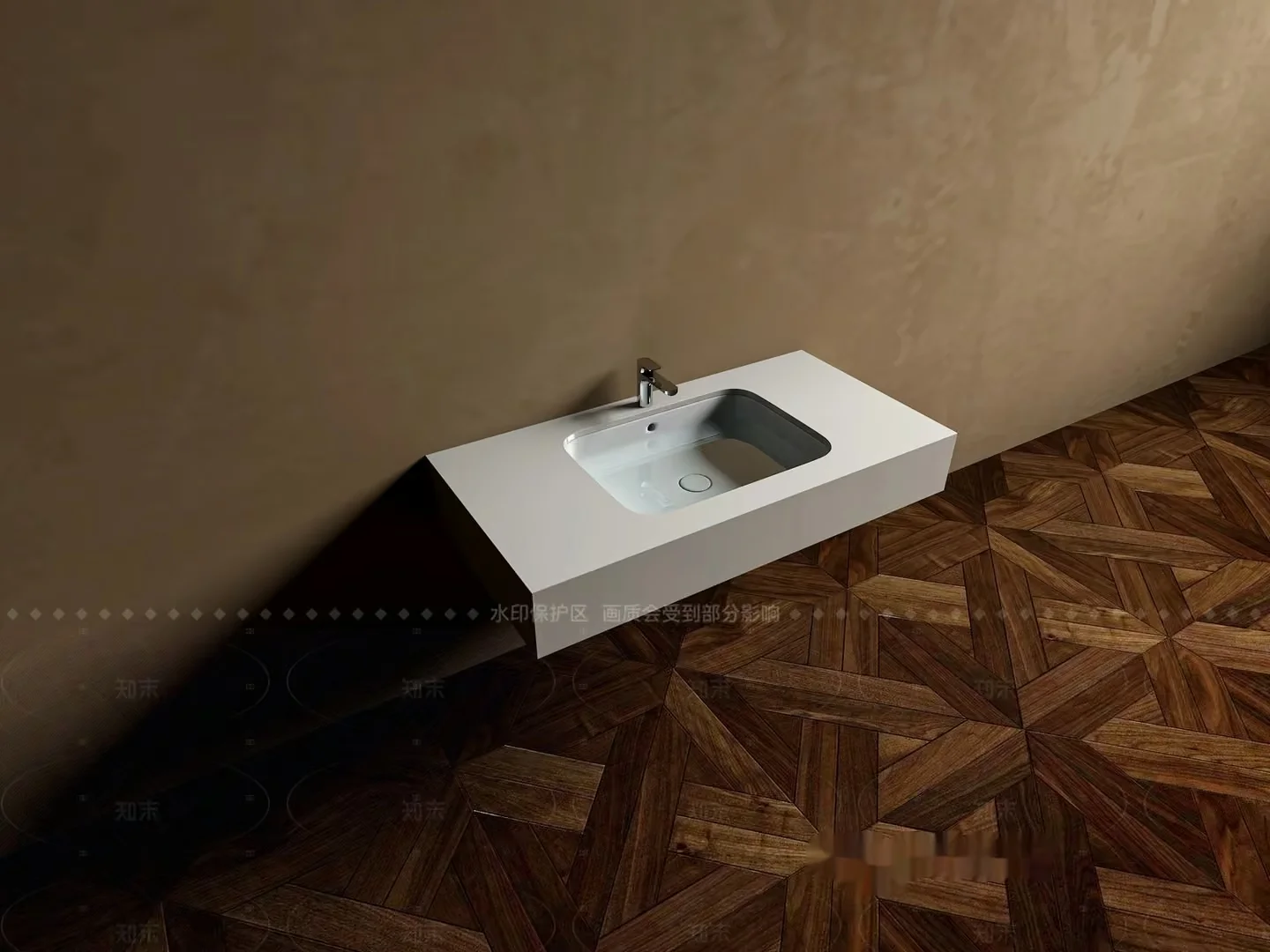 A White Sink 3D Model – 20754 – VRAY Render
