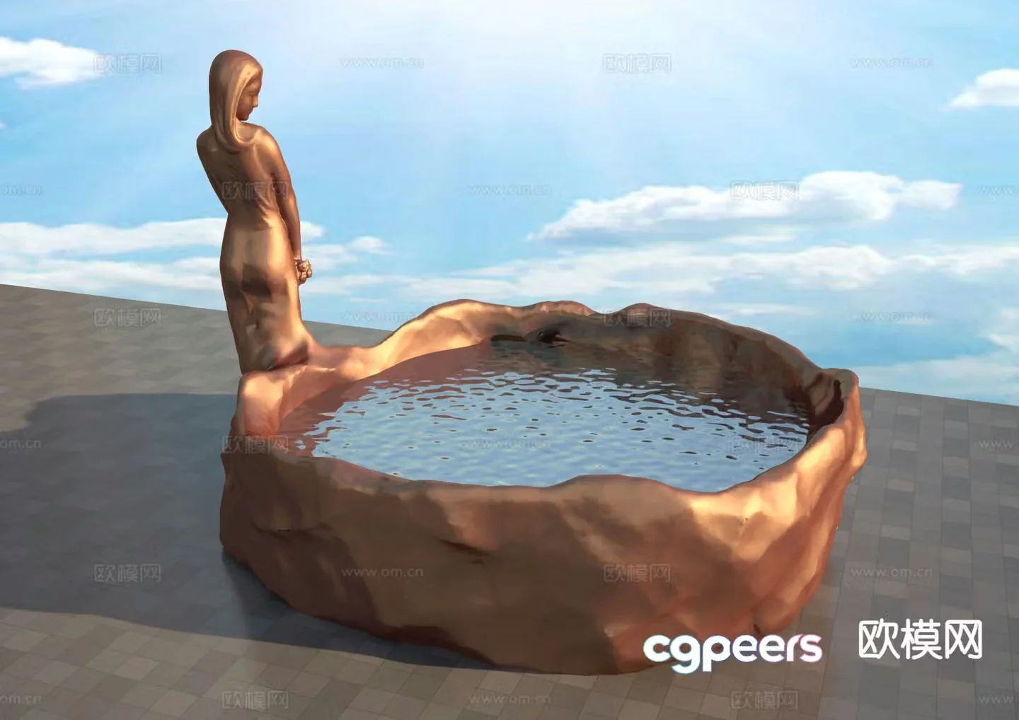 abstract sculpture landscape sculpture 3d model