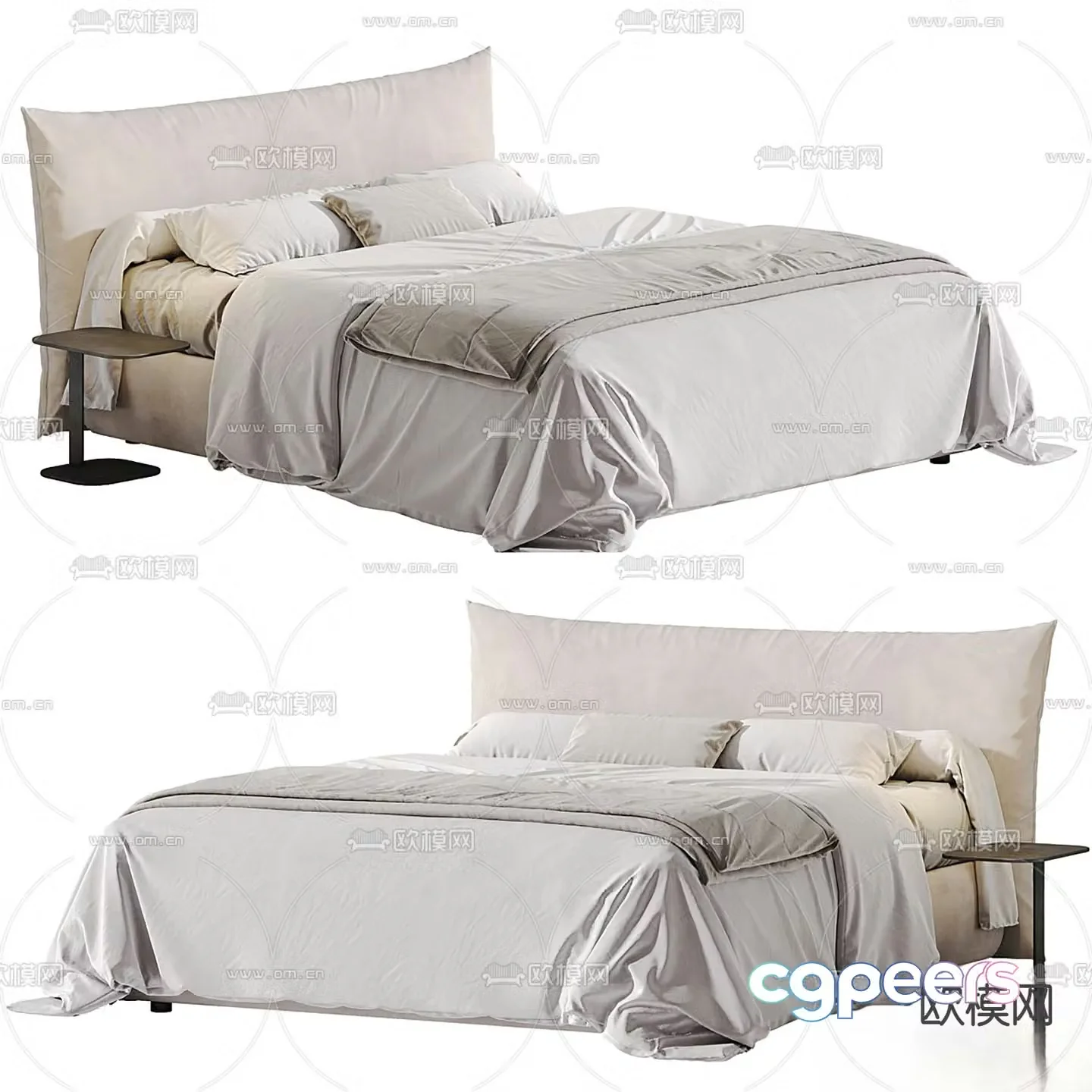 TOFFEE double bed 3d model