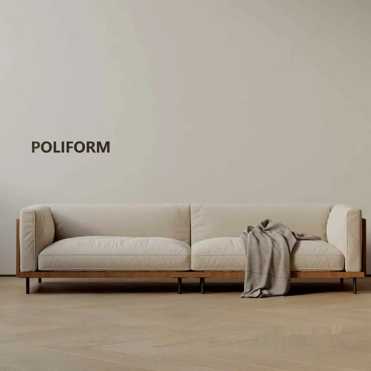 Modern Beige Sofa 3D Model – 8534 – VRAY Render