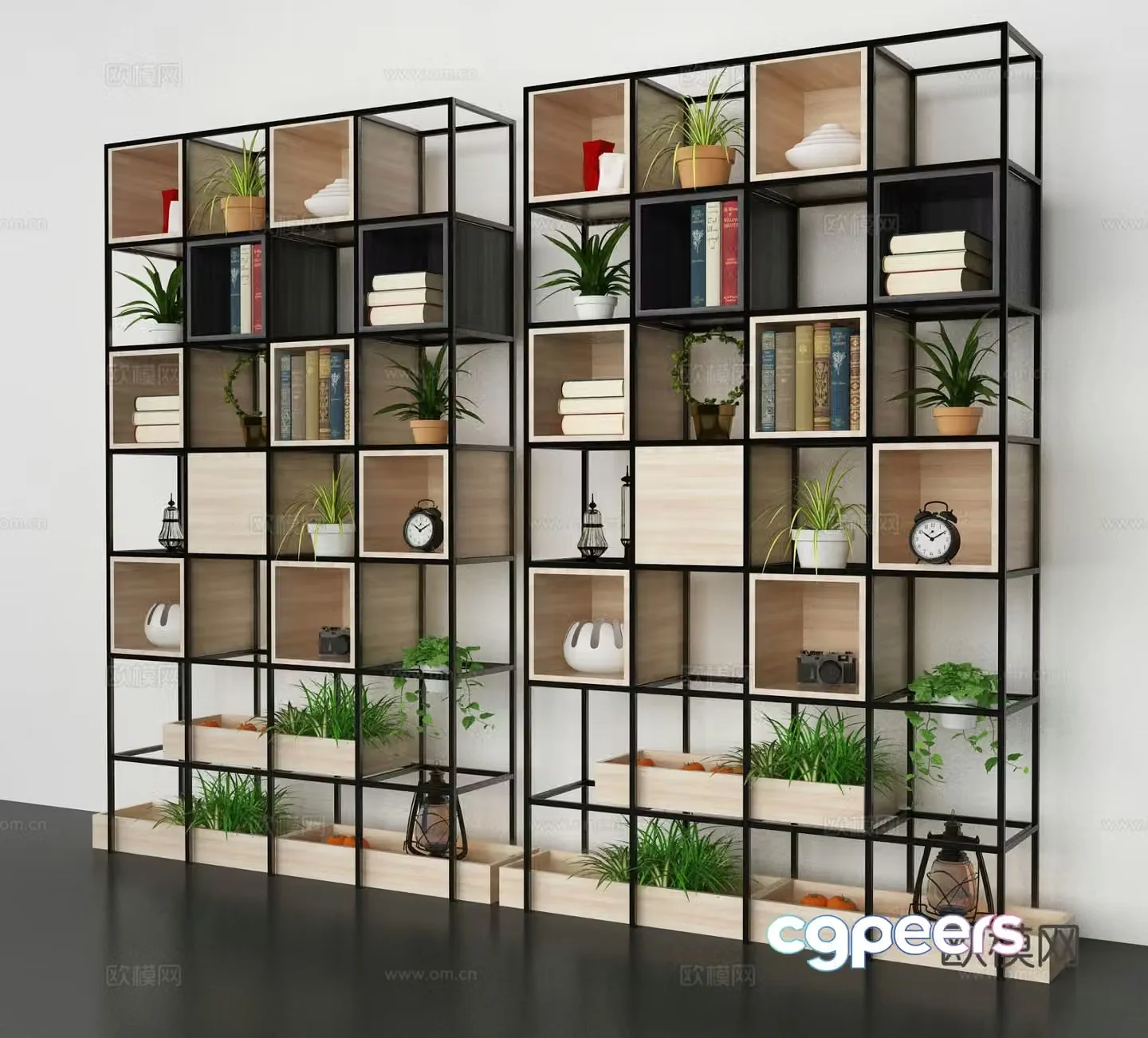 Modern decorative cabinet partition cabinet shelf 3d model
