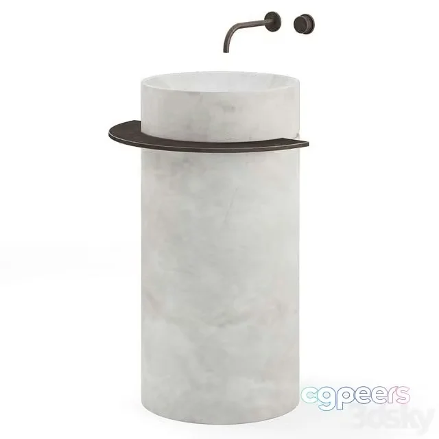 3ds Max Free – Stone washbasin Viola