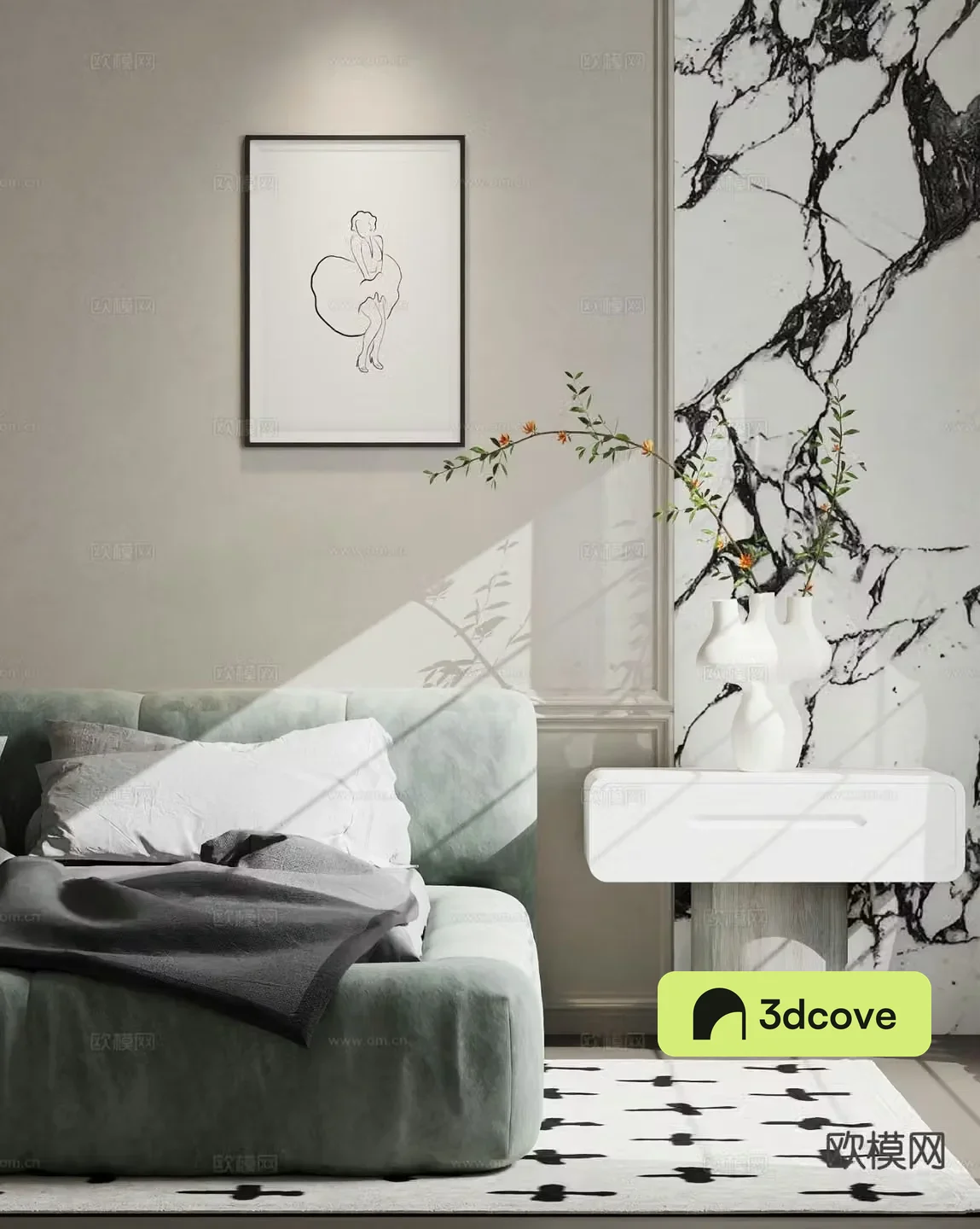Modern double bed