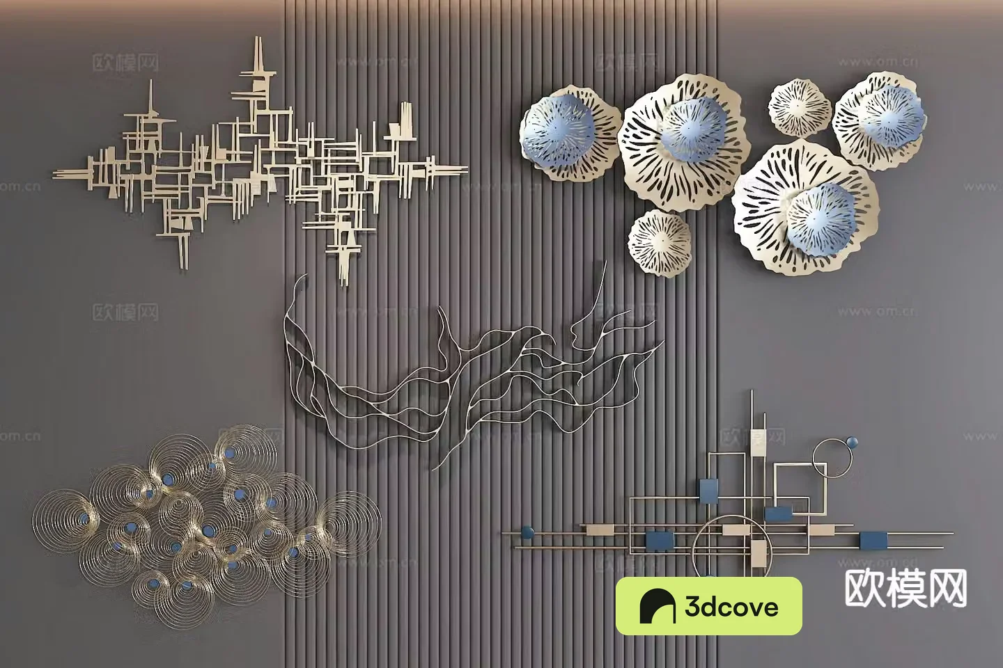 Light luxury wall decoration hanging decoration three-dimensional painting