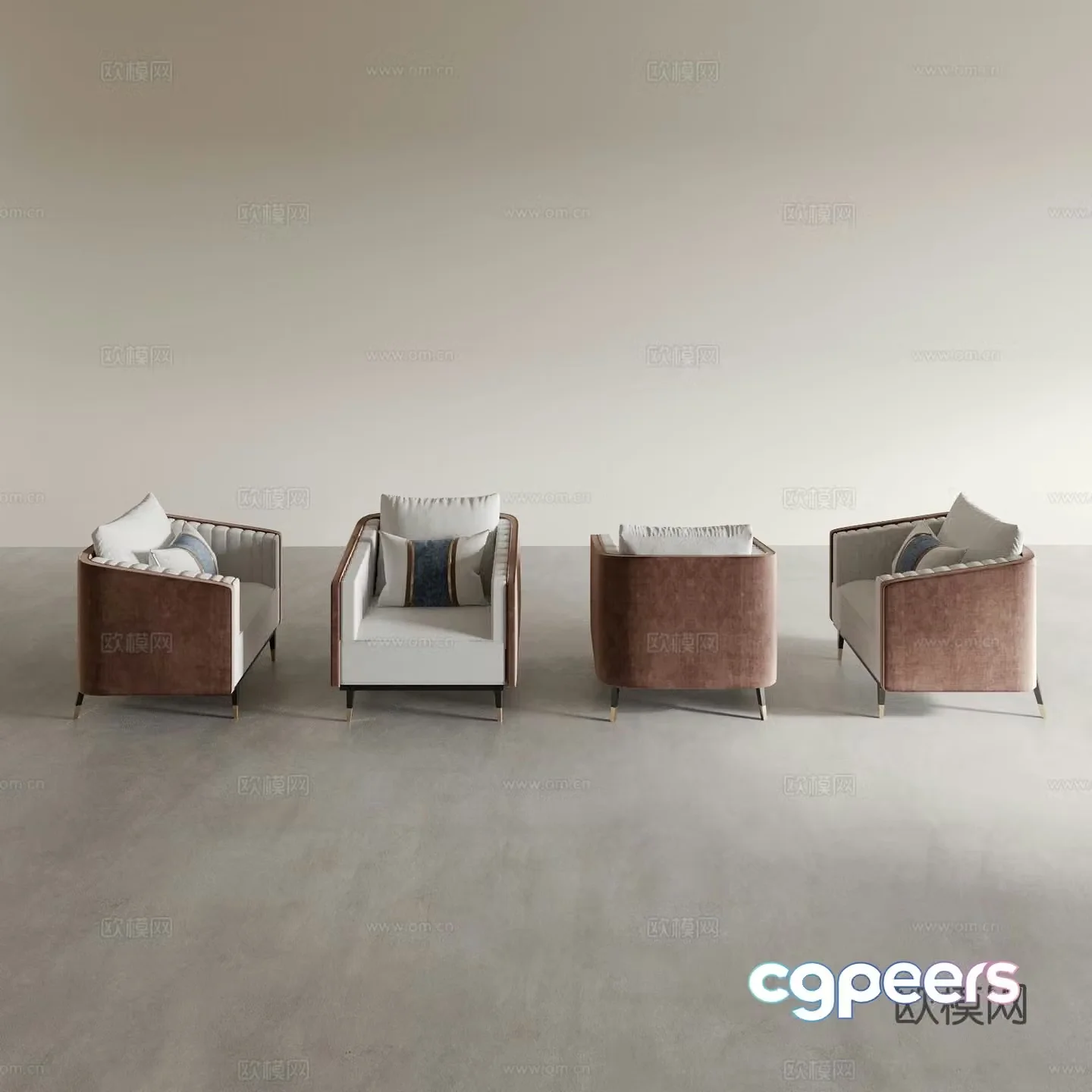 Single sofa leisure sofa 3d model