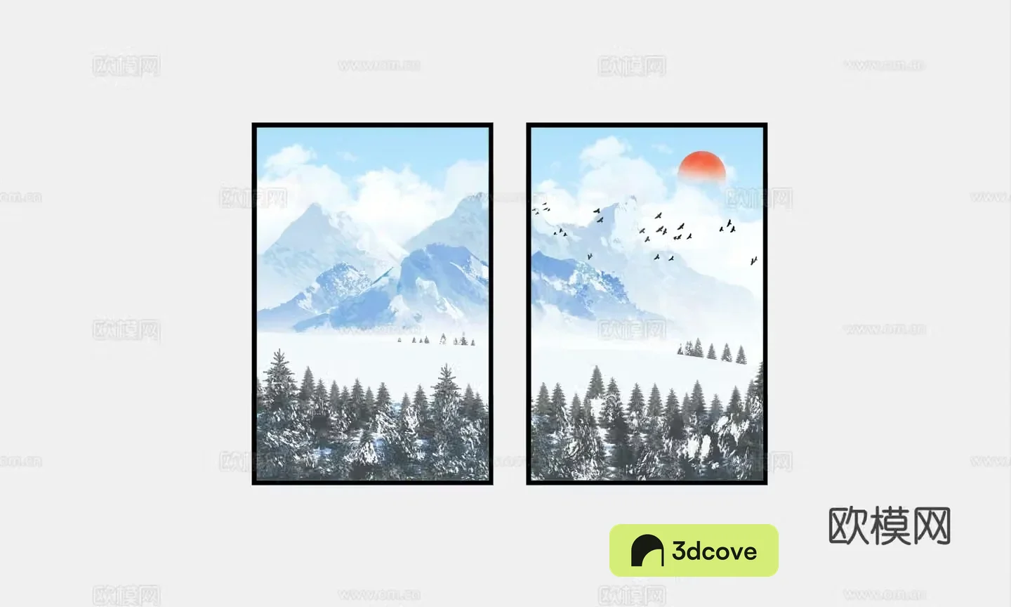 New Chinese style decorative painting landscape painting hanging painting
