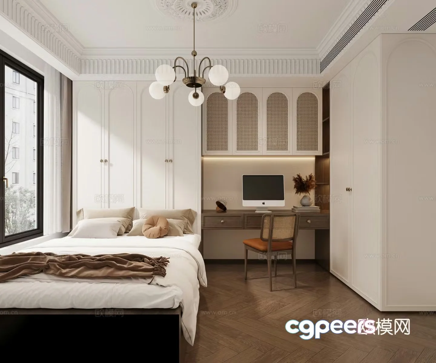 Medium-old bedroom 3d model