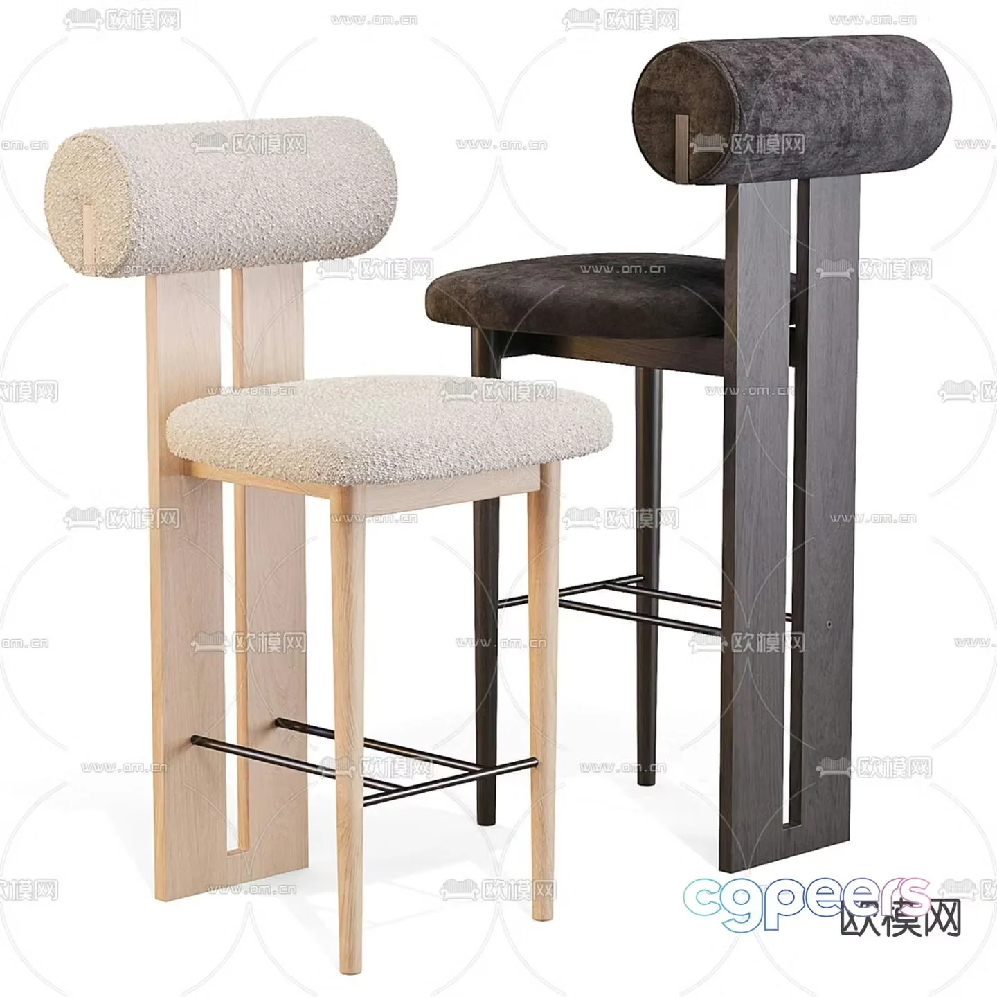 Hippo bar stool bar stool 3d model