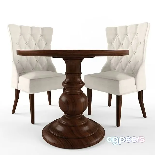3ds Max Free – Chair + table classic