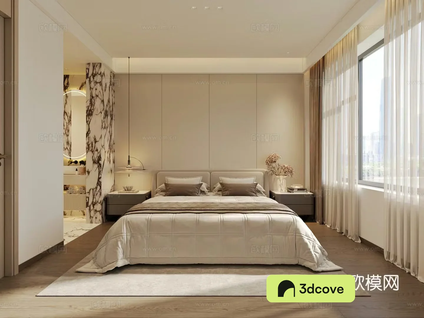Modern master bedroom