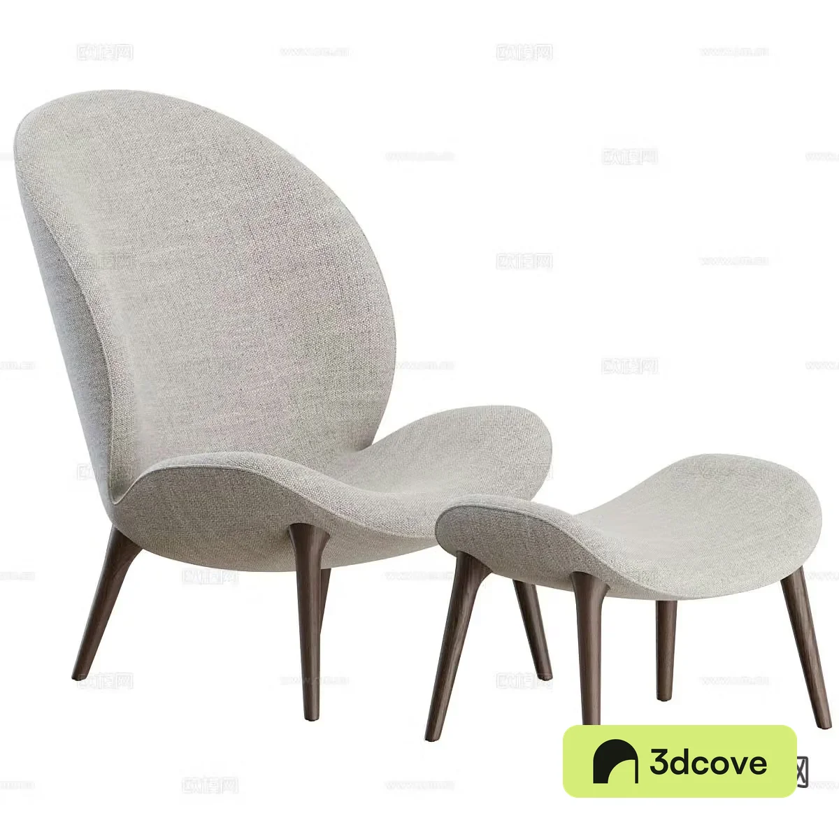 Modern leisure chair footstool