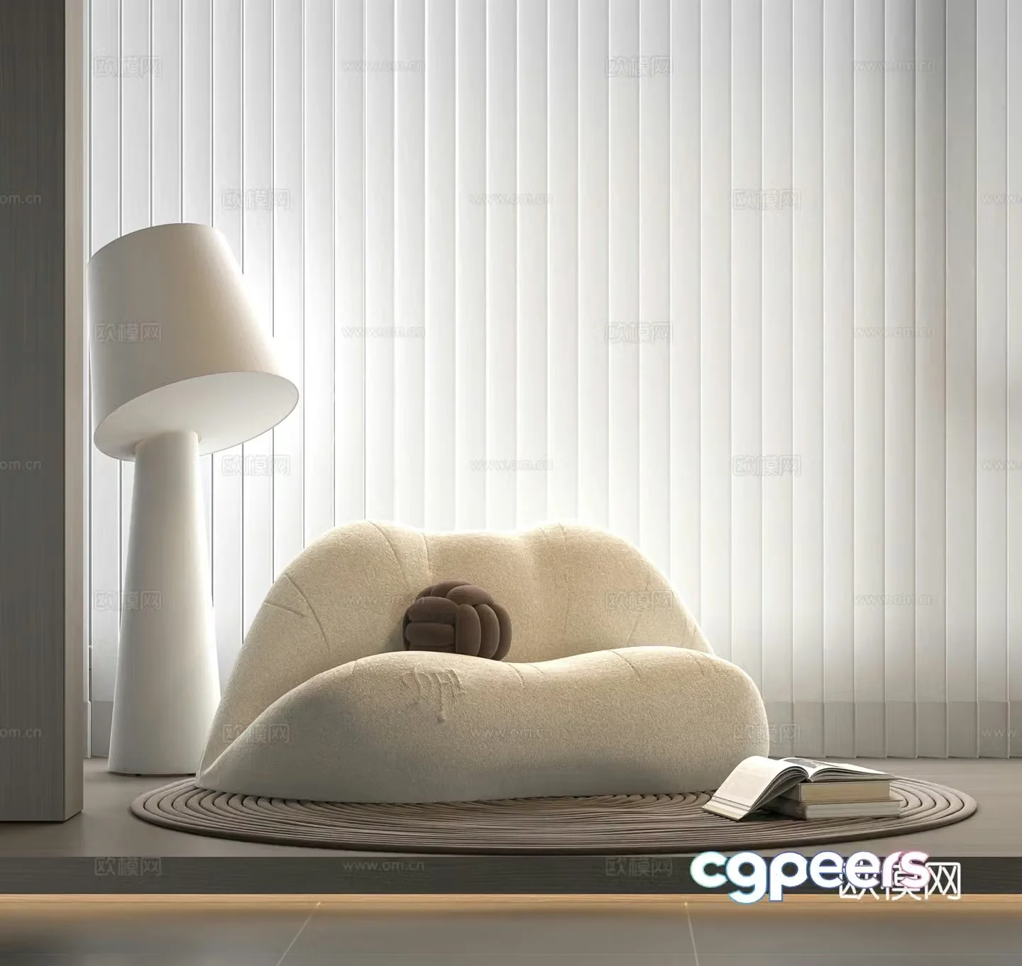 Modern leisure sofa 3d model