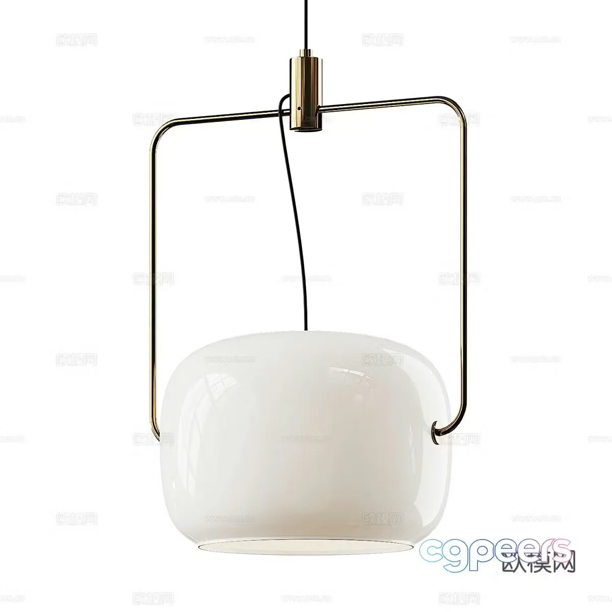 New Chinese style light luxury decorative chandelier 3D model