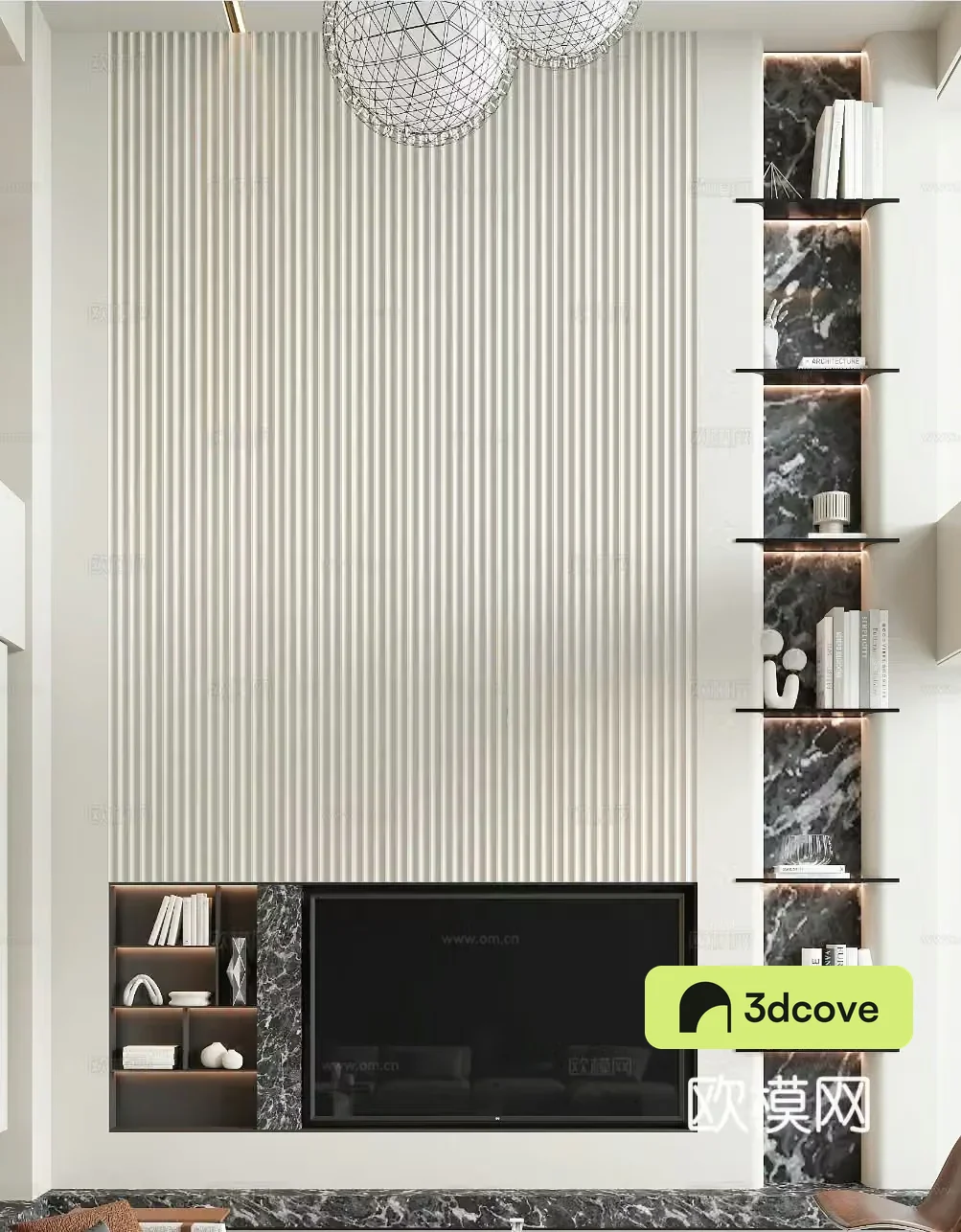 Modern TV background wall