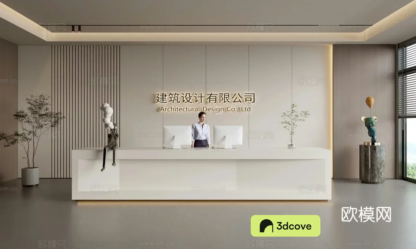 Modern company front desk reception area bar reception desk service desk company front desk background