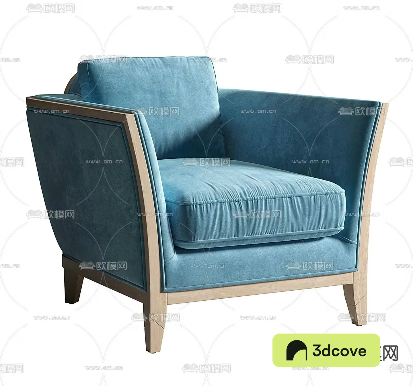Giorgetti blue single sofa chair