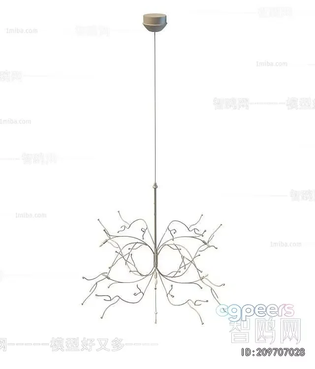 Metal Light Fixture 3D Model – 10065 – VRAY Render