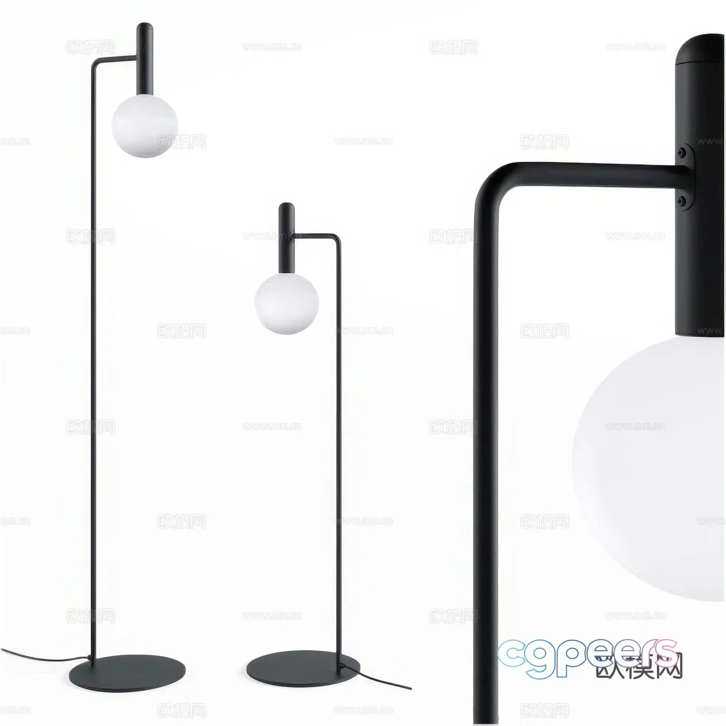 Modern minimalist floor lamp 3d model