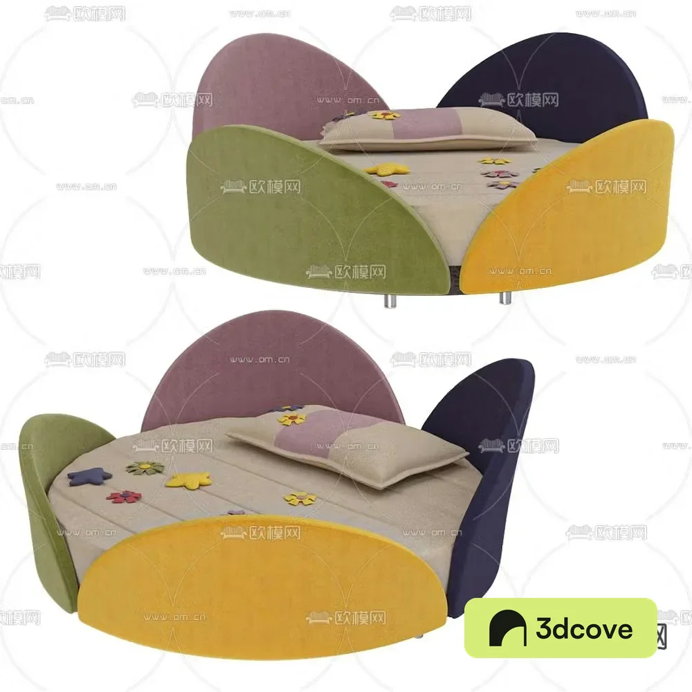 round bed children’s bed petal bed