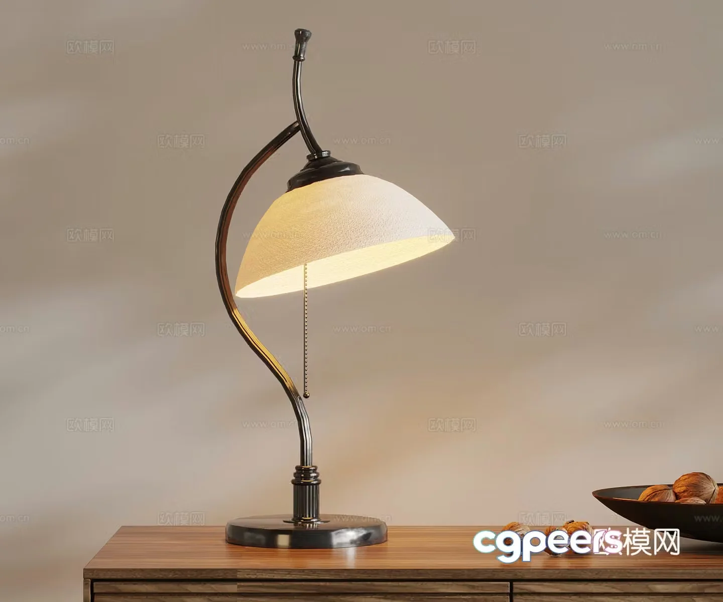 French desk lamp 3d model