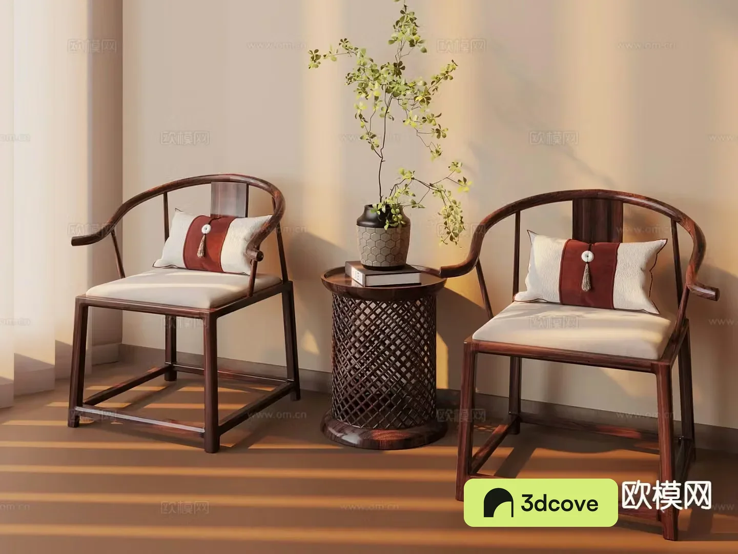 New Chinese style leisure chair armchair