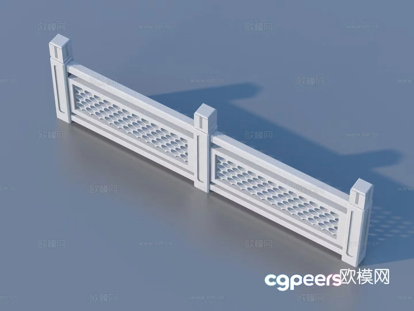 Fence Guardrail Railing 3d Model