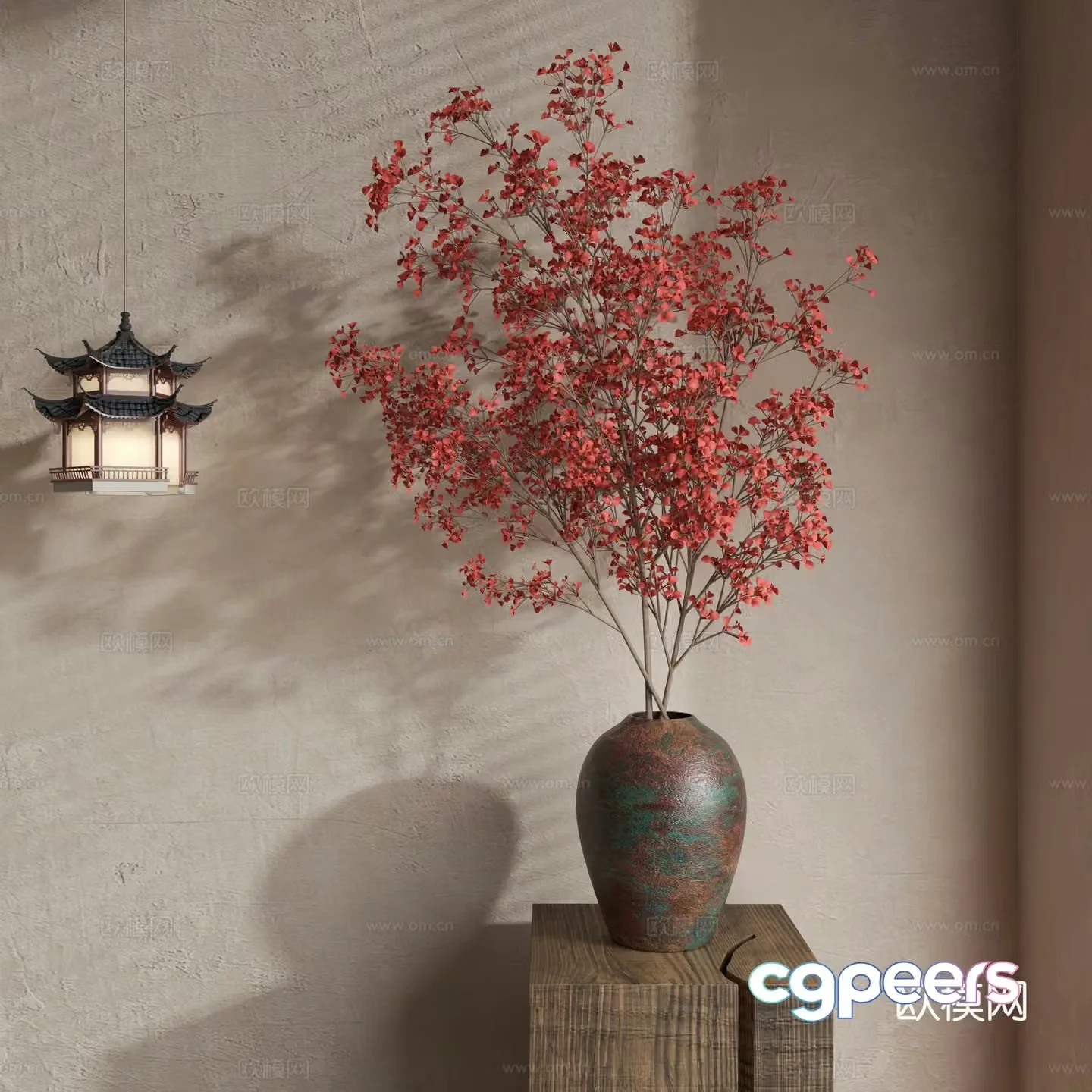 Waverly Flower Art Middle Ages Flower Art New Chinese Flower Art Modern Flower Art Vase 3D Model