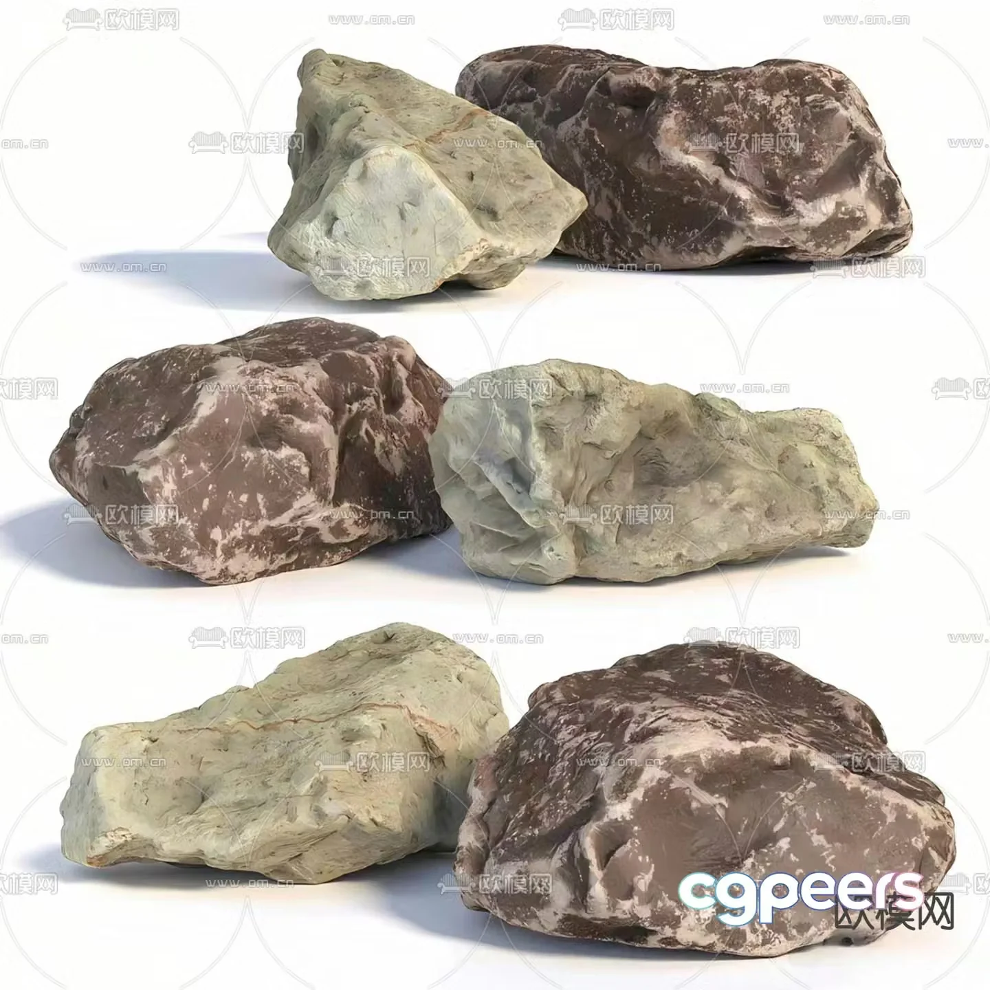 rock landscape stone stone stone 3d model