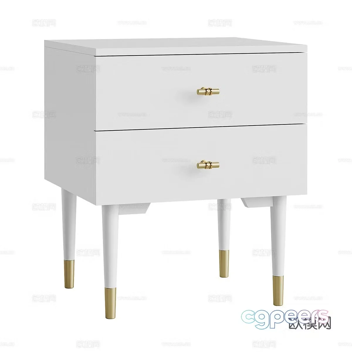 Modern simple bedside table bedside table simple bedside table short cabinet 3d model