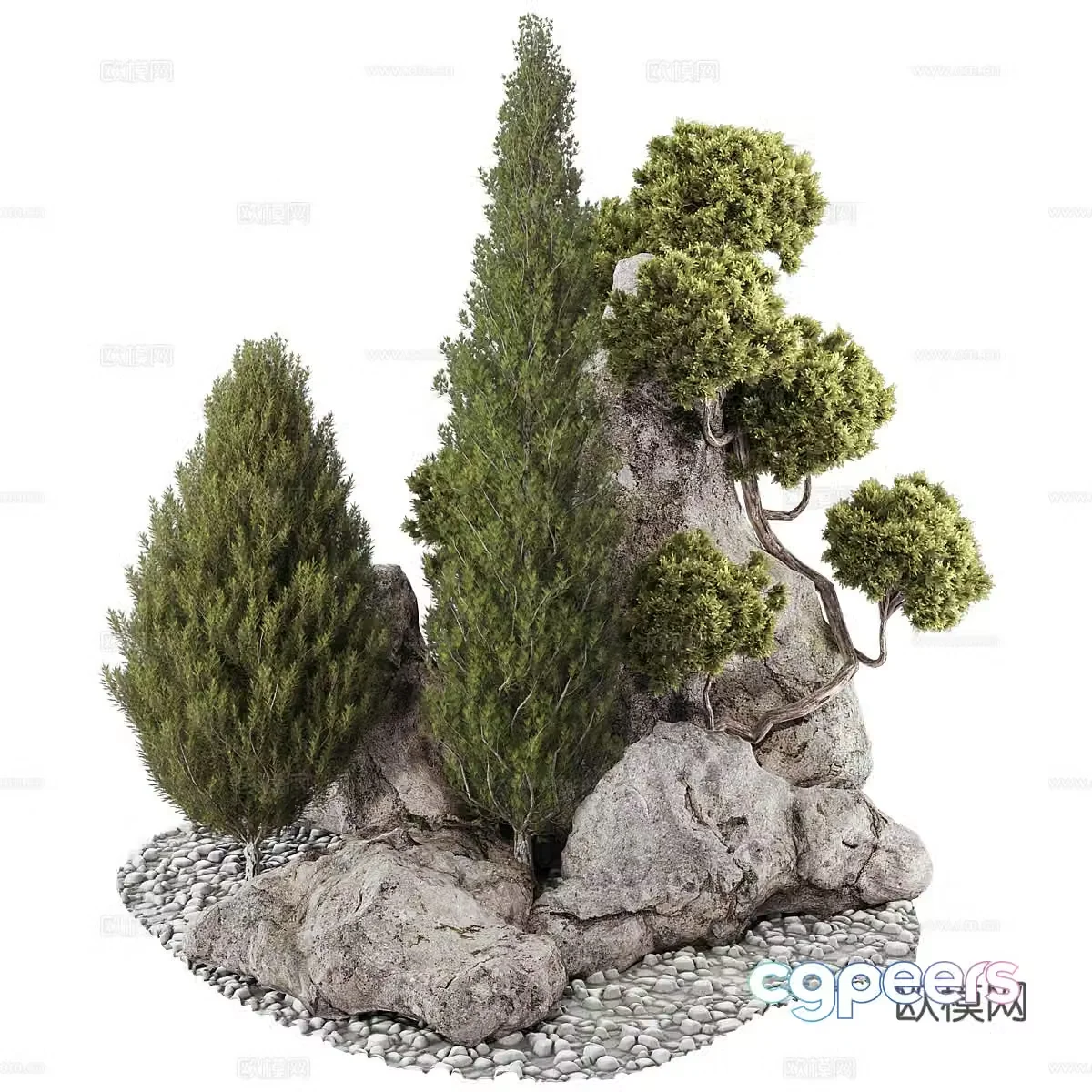 New Chinese landscape sketch 3D model