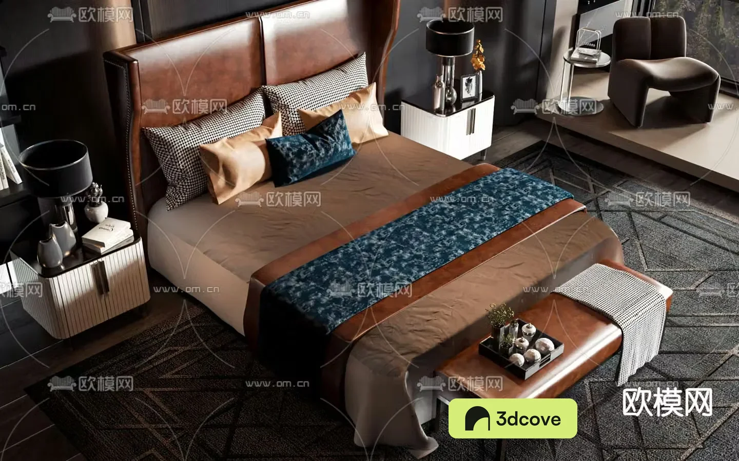 American double bed