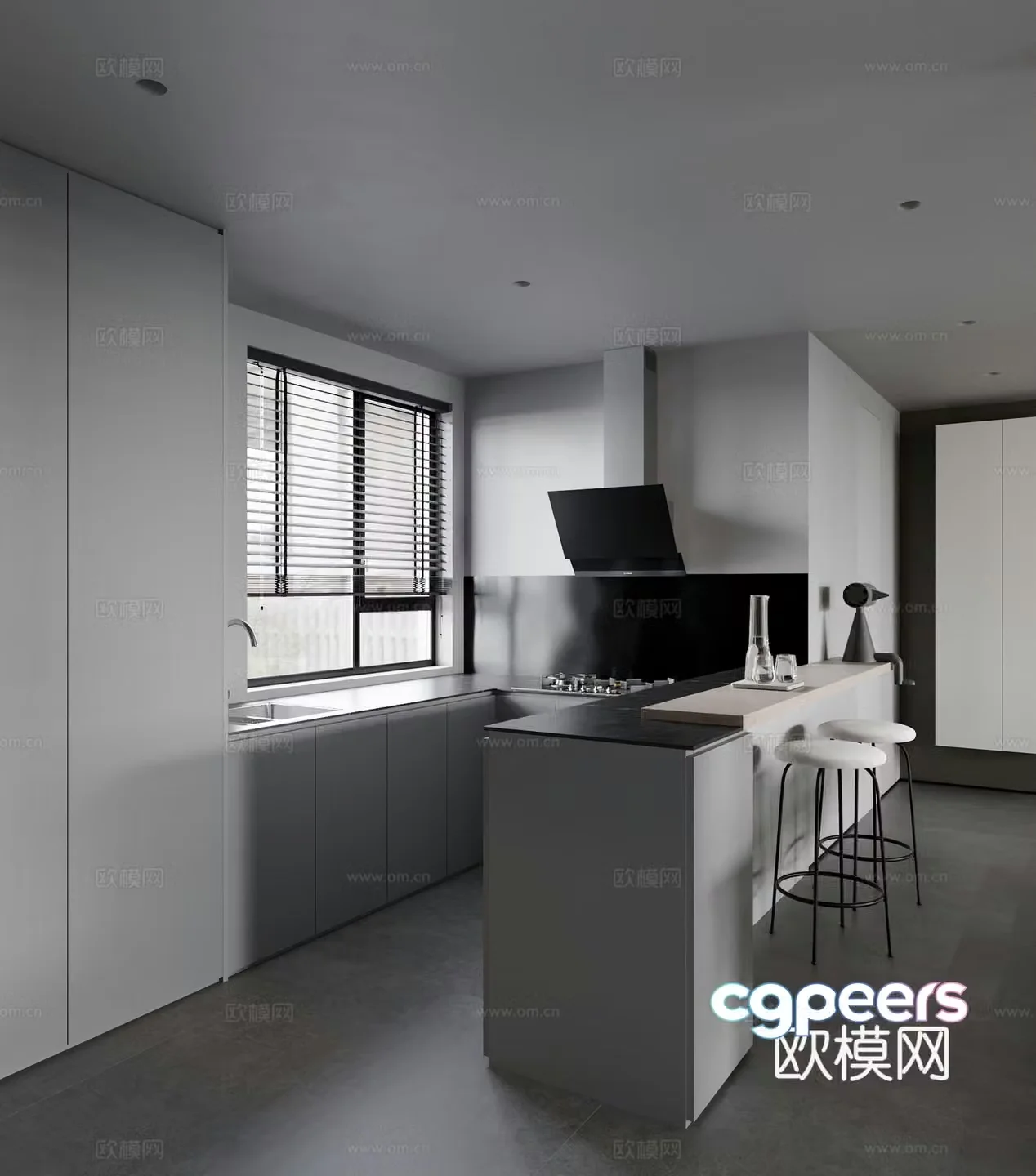 Modern kitchen 3d model