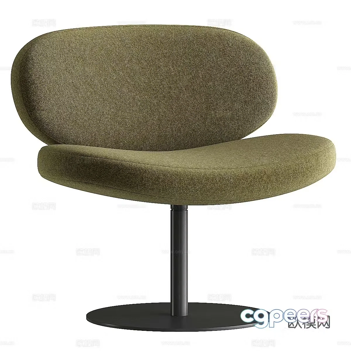 Modern creamy dining chair 3d model