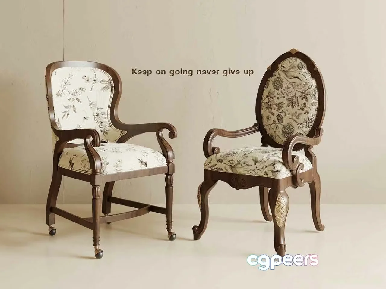 Wooden Armchair 3D Model – 8721 – CORONA Render