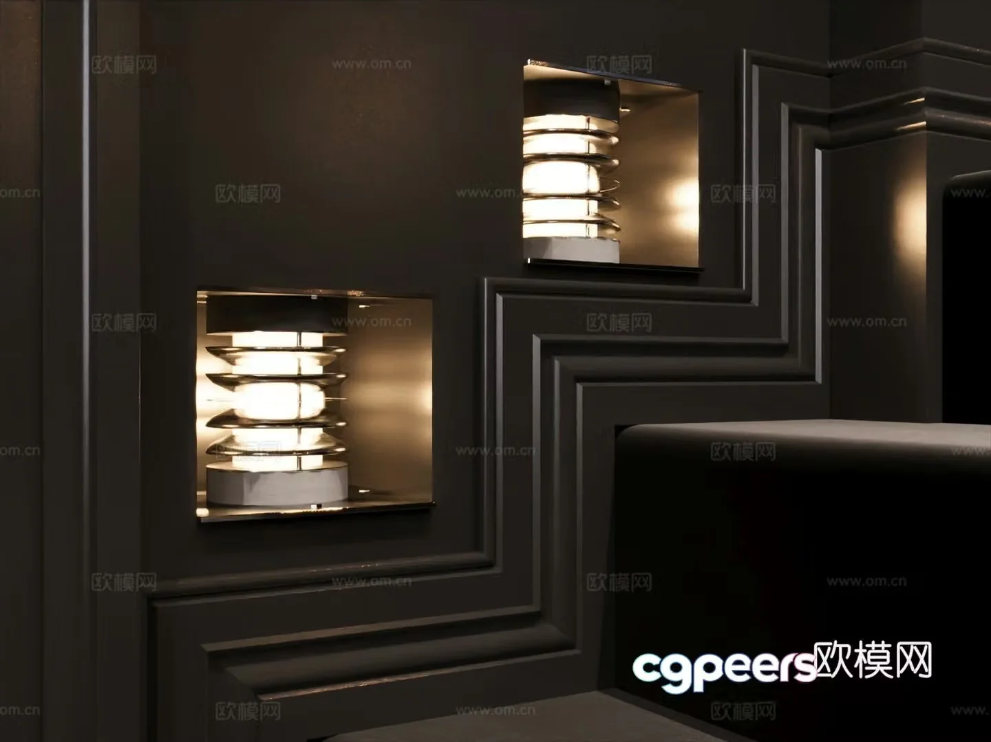 Modern wall lamp Metal wall lamp Stair lamp Kicking lamp 3d model