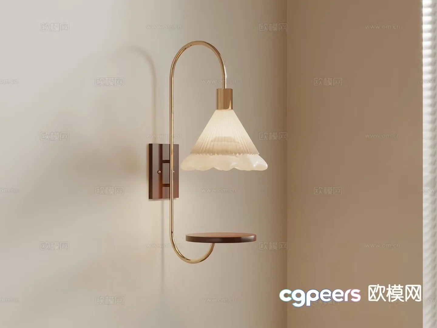 French wall lamp bedside lamp 3d model