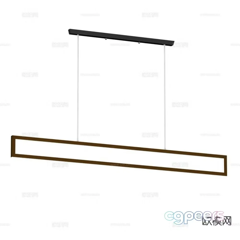 Dini long chandelier 3d model